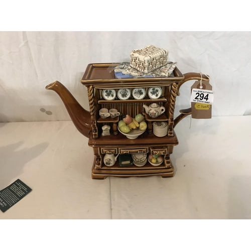 294 - 3 PORT MERION DECORATIVE TEA POTS