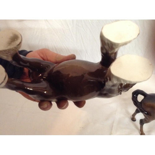 295 - ROYAL DOULTON SHIRE HORSE AND A BESWICK HORSE