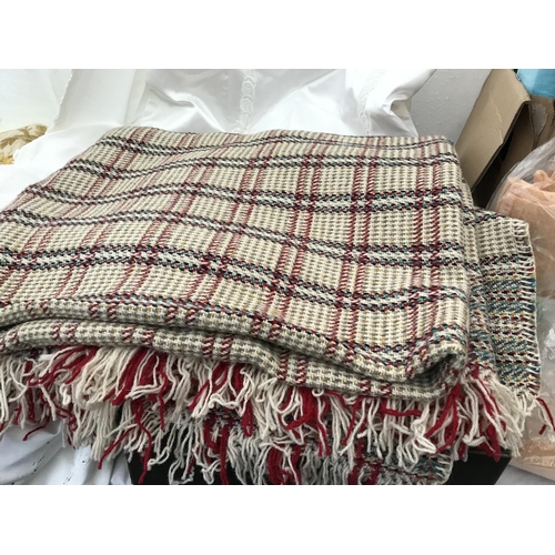 137 - QTY OF BEDDING BLANKETS AND STAY DRY PANTS