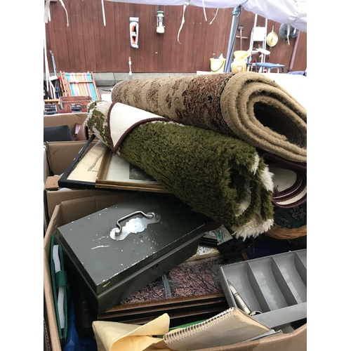 140 - LRGE QTY OF SUNDRIES TO INC 3 RUGS