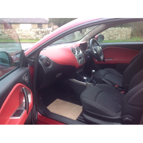 166 - 2012 ALFA ROMEO MITO SPRINT JTDM-2 3 DOOR HATCHBACK DIESEL 1248CC (NO TAX PAYABLE) 2 KEYS PART SERVI... 