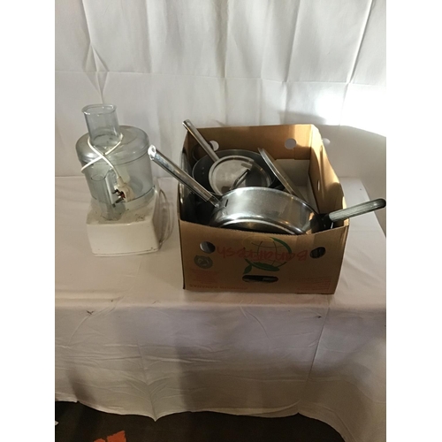 76 - 3 BOXES OF KITCHEN WARE TO INCLUDE SAUCEPANS, CUTLERY ETC