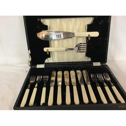 103 - 3 BOXED VINTAGE CUTLERY SETS