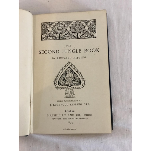 114 - 4 RUDYARD KIPLING BOOKS TO INCLUDE - THE JUNGLE BOOK, PLAIN TAILS, SOLDIERS THREE AND OTHER STORIES,... 