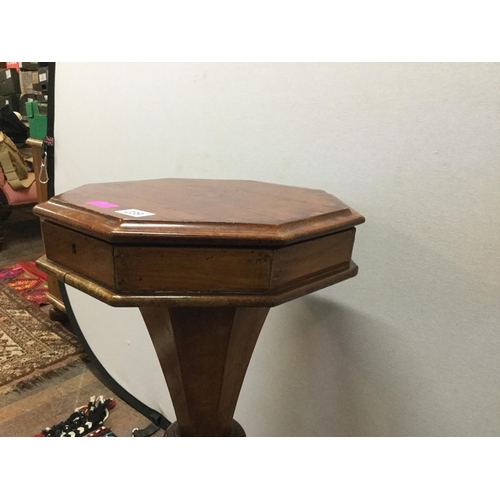 239 - VICTORIAN MAHOGANY TRUMPET SEWING TABLE - A/F