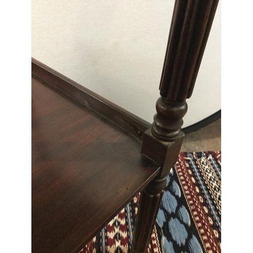 242 - VICTORIAN MAHOGANY TWO TIER WOT NOT