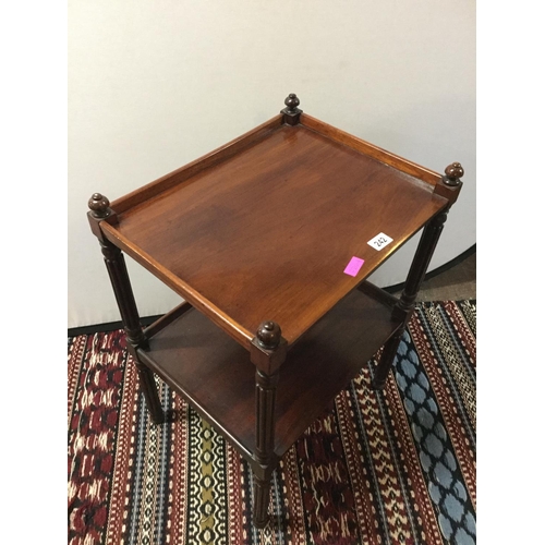 242 - VICTORIAN MAHOGANY TWO TIER WOT NOT