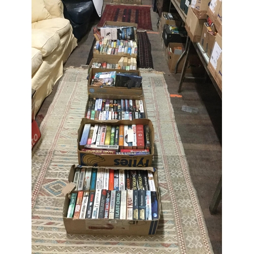 247 - 8 BOXES OF BOOKS MOSTLY PAPERBACKS