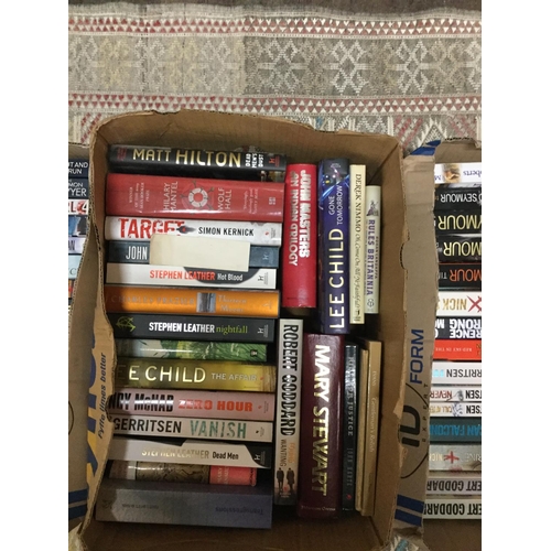 247 - 8 BOXES OF BOOKS MOSTLY PAPERBACKS