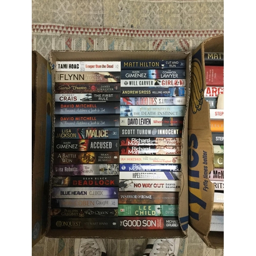 247 - 8 BOXES OF BOOKS MOSTLY PAPERBACKS