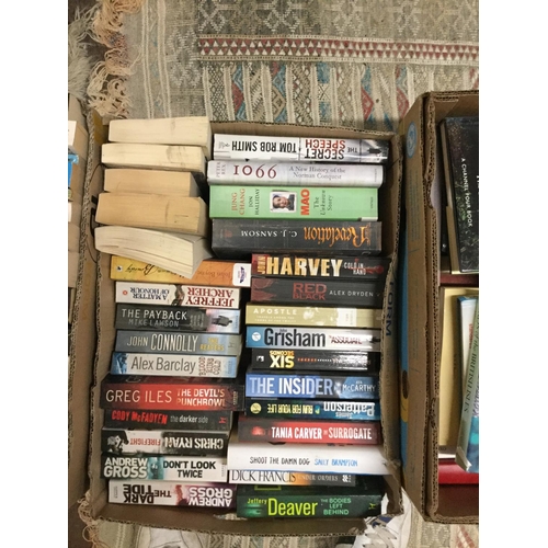 247 - 8 BOXES OF BOOKS MOSTLY PAPERBACKS