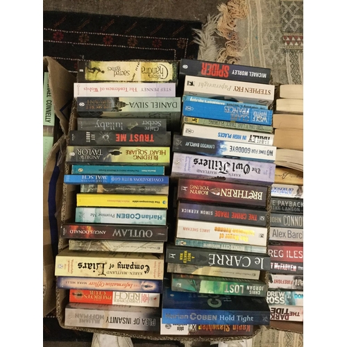 247 - 8 BOXES OF BOOKS MOSTLY PAPERBACKS