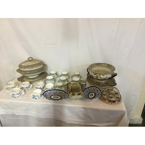 256 - 4 BOXES OF VICTORIAN AND LATER CHINA AND CERAMICS TO INCLUDE DOULTON, COALPORT, ROYAL WORCS