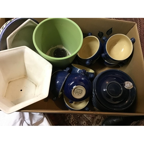 183 - LARGE QTY OF ODDS TO INCLUDE SEWING BOX, WINE RACK, CHINA ETC