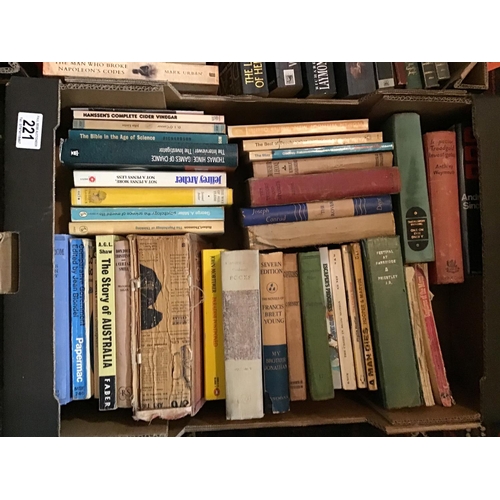 221 - 9 BOXES OF BOOKS