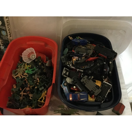 264 - LARGE QTY OF VINTAGE GAMES INC TOY CARS ETC