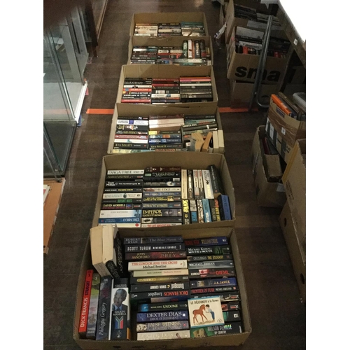 270 - 6 BOXES OF BOOKS MOSTLY PAPERBACKS