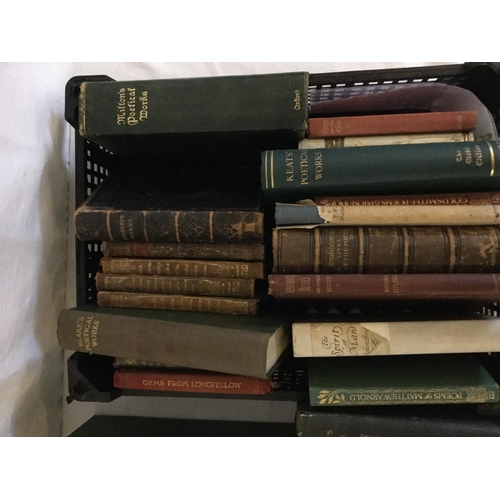 277 - QTY OF POETRY BOOKS TO INCLUDE KEATS, ROBERT BROWNING, KIPLING, MILTON, TENNYSON,