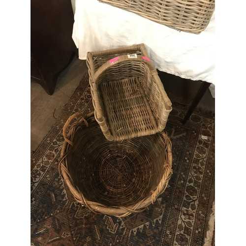 298 - 2 LARGE LOG BASKETS & SMALL LOG BASKET