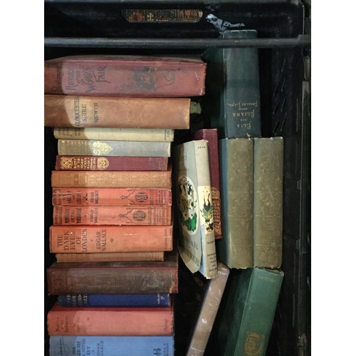 302 - 3 CRATES OF BOOKS TO INCLUDE OSCAR WILDE, GEORGE ELLIOTT, WALTER SCOTT ETC