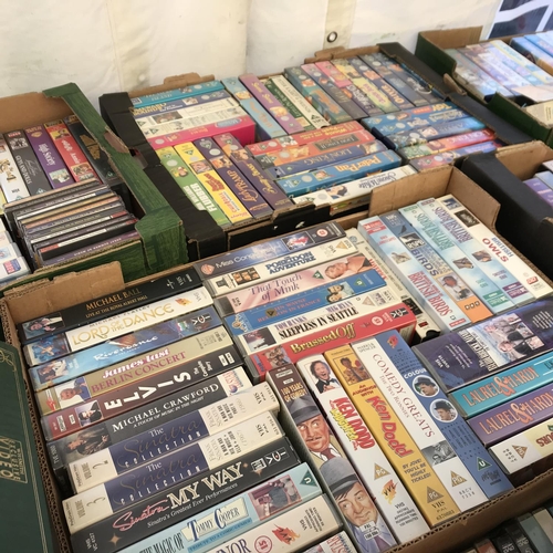 61 - 11 BOXES OF VIDEO'S AND A CASE OF RECORDS