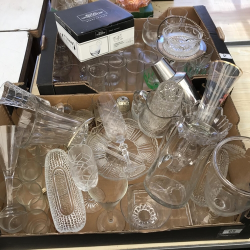 65 - 4 BOXES OF GLASSWARE