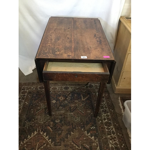 365 - GEORGIAN OAK PEMBROOKE TABLE WITH DRAWER