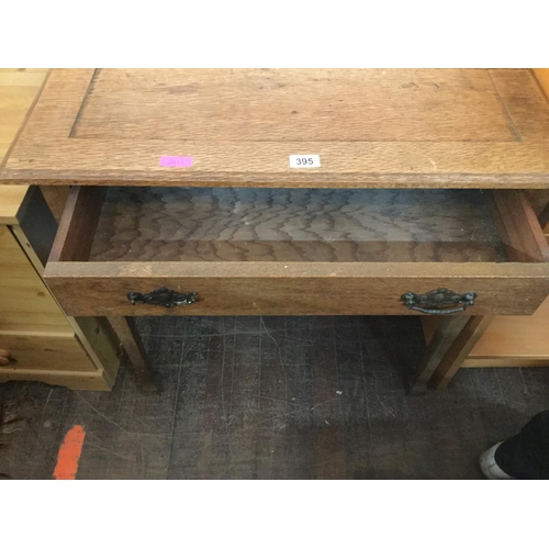 395 - OAK SIDE TABLE WITH DRAWER