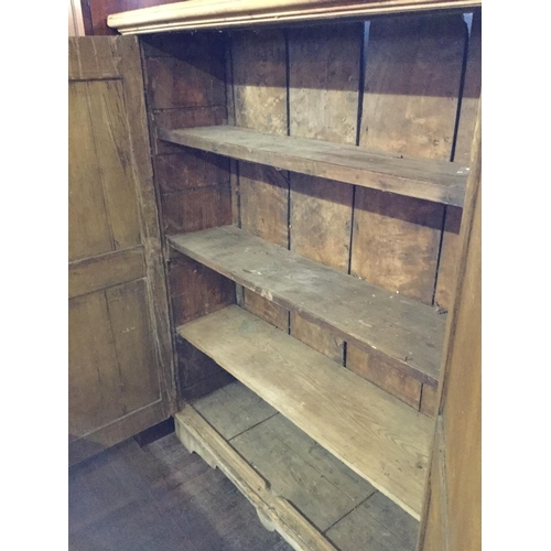 400 - VICTORIAN PINE 2 DOOR CUPBOARD A/F