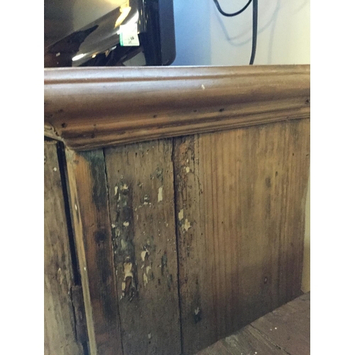 400 - VICTORIAN PINE 2 DOOR CUPBOARD A/F