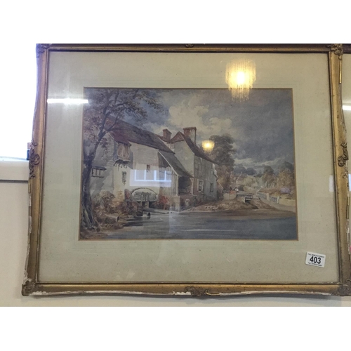 403 - PAIR OF FRAMED EDWARDIAN WATERCOLOURS