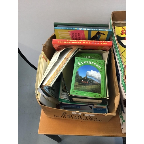 4 - 5 BOXES OF BOOKS ETC