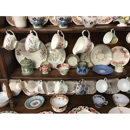 9 - LARGE QTY OF CHINA TO INCLUDE COALPORT, BESWICK, WEDGEWOOD, MASONS ETC - **DRESSER NOT INCLUDED