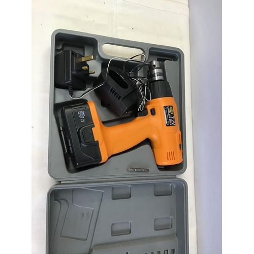 39 - ELECTRIC STAPLE GUN, ELECTRIC JIGSAW, RECHARGEABLE BATTERY DRILL ALL WORKING ORDER