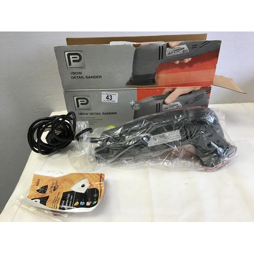 43 - BLACK & DECKER JIGSAW, HEATGUN, DETAILED SANDER, SCREWDRIVER BIT & SOCKET SET