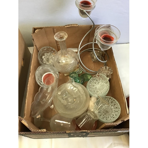 56 - 2 BOXES OF GLASSWARE