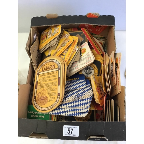 57 - BOX OF VINTAGE BEER MATS