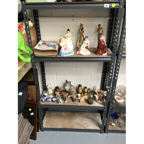 92 - PAIR OF 4 TIER ADJUSTABLE WORKSHOP SHELVES - 60