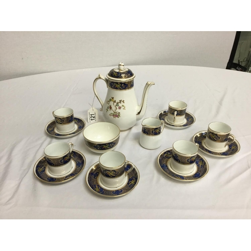 121 - TUSCAN BONE CHINA COFFE SET A/F