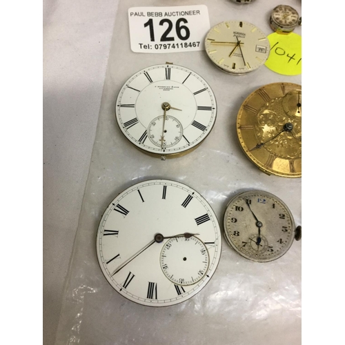 126 - QTY OF POCKET WATCH WORKS AND OTHERS