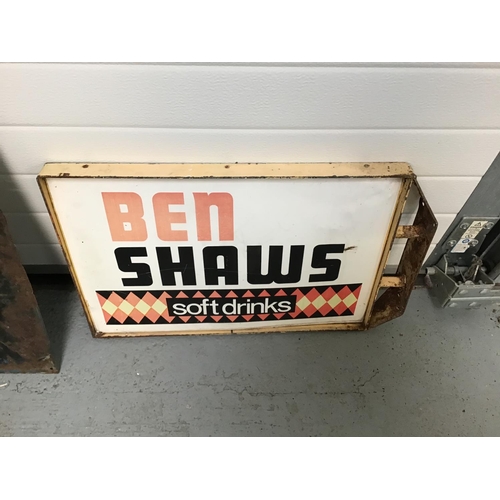 146 - VINTAGE SPRATZ ENAMEL SIGN A/F & THE BEN SHAWS SIGN