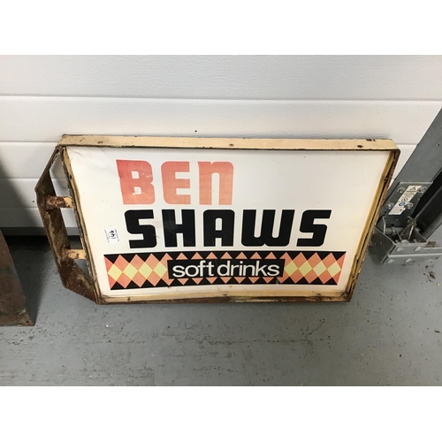 146 - VINTAGE SPRATZ ENAMEL SIGN A/F & THE BEN SHAWS SIGN