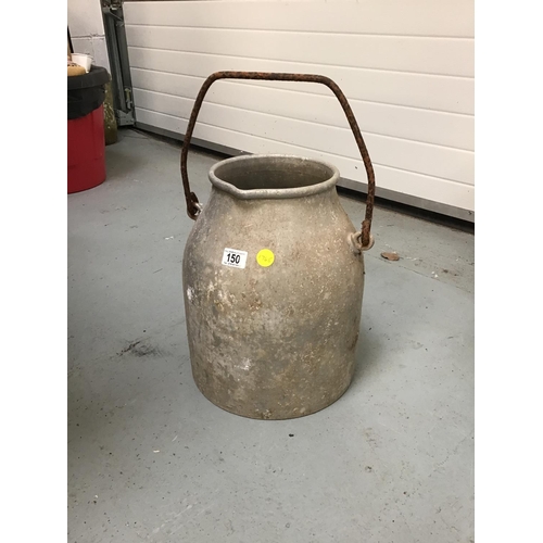 150 - VINTAGE MILK CHURN, WATERING CAN, BUCKETS, JAM PAN