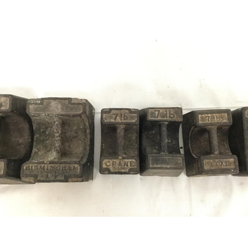 170 - 9 CAST IRON WEIGHTS TO INCLUDE 56LB EXAMPLE