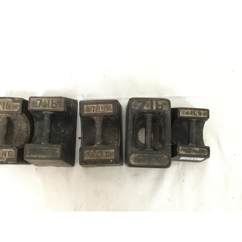 170 - 9 CAST IRON WEIGHTS TO INCLUDE 56LB EXAMPLE