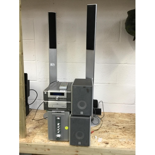 172 - QTY OF STEREO SYSTEM WITH SPEAKERS