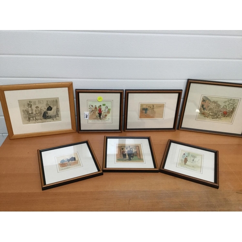 189 - QTY OF FRAMED PICTURES - TABLE LAMPS & SHADES