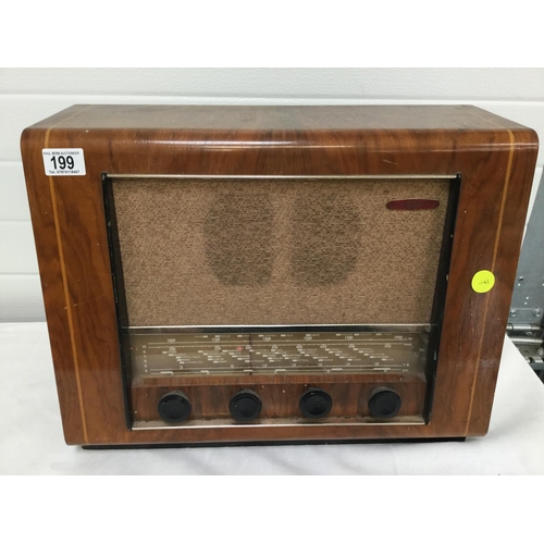 199 - VINTAGE PYE RADIO IN WALNUT VENEERED CASE