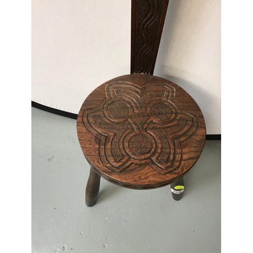 204 - CARVED SEWING CHAIR