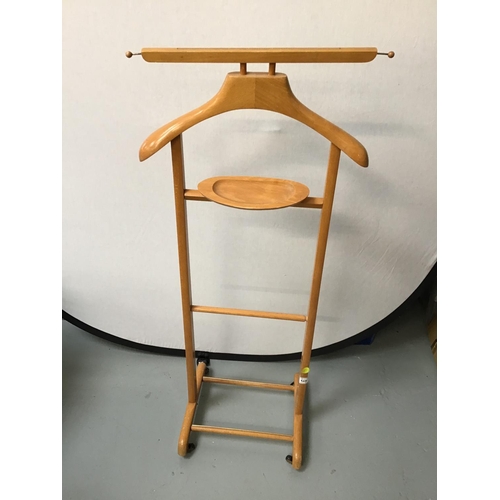 205 - RETRO TWO TIER TEA TROLLEY & GENTS BUTLERS STAND